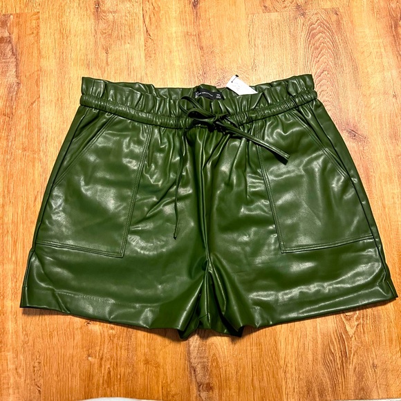 New York & Company Pants - Belted leather shorts New York & Company size XXL NWT